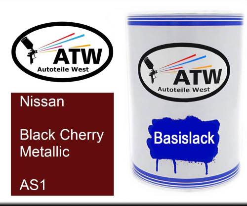 Nissan, Black Cherry Metallic, AS1: 500ml Lackdose, von ATW Autoteile West.